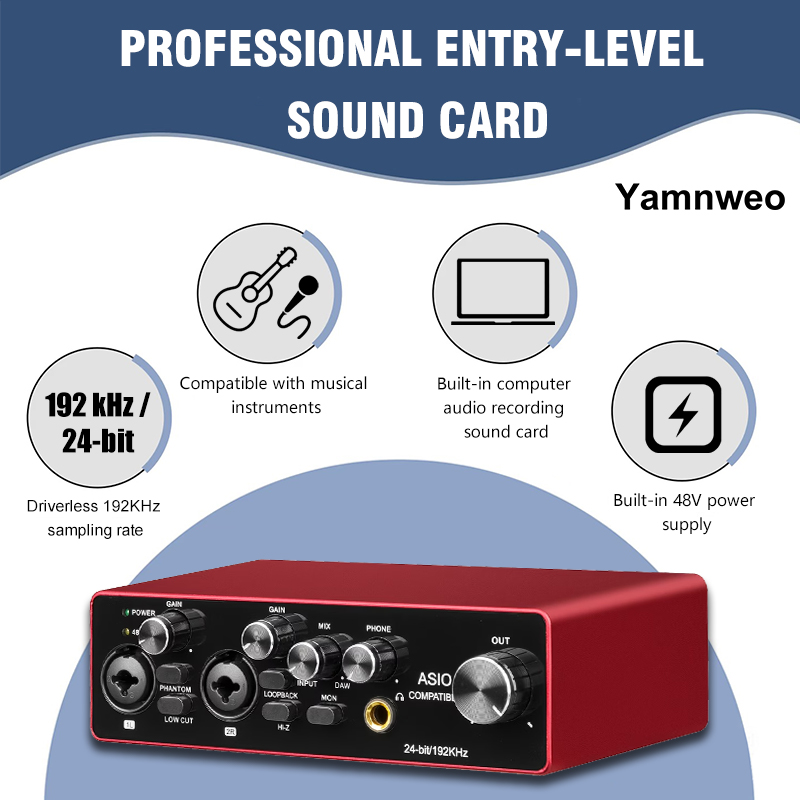 Audio Music Cutting - Interface de Áudio USB Portátil YAMNWEO
