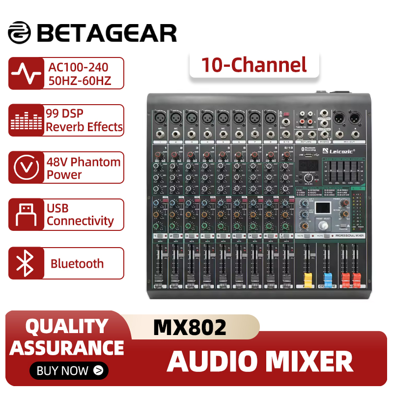 Mix Audio Music - Leicozic mixing console mx802 10 canais
