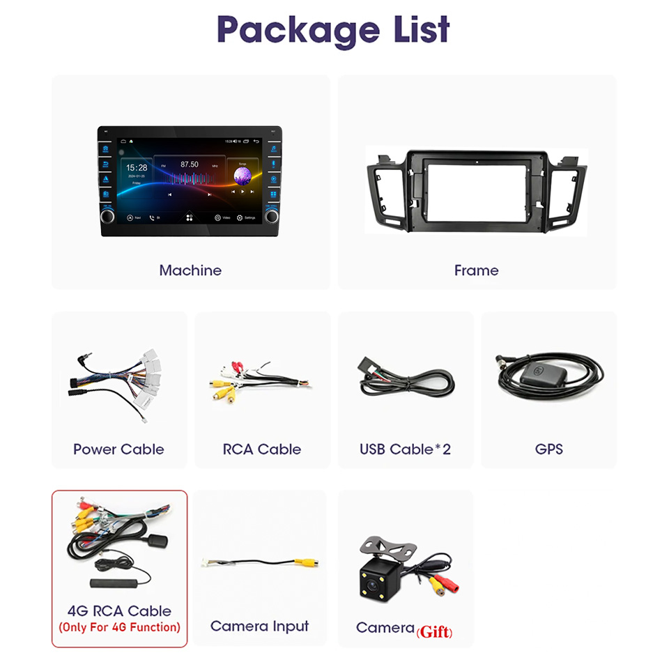 Para toyota rav4 2012 - 2018 c - Audio Music To Text avaliação e preço