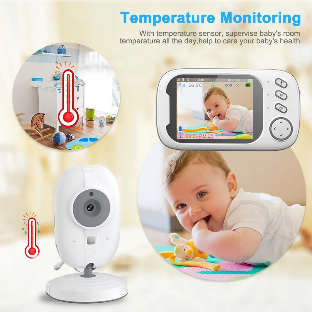 Monitor de bebê com tela lcd c - Audio Detect Music avaliação e preço