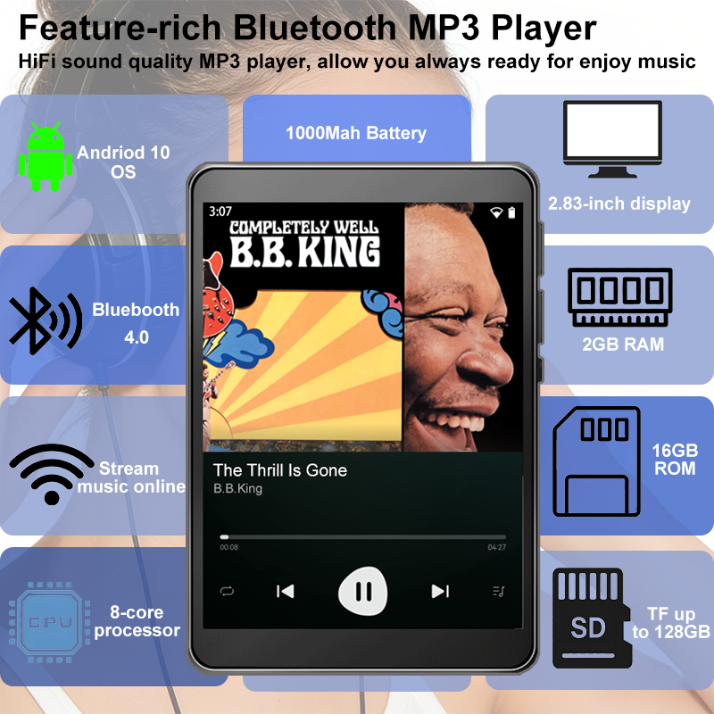 Reprodutor de MP3 WiFi Android - Audio Music To Download avaliação e preço